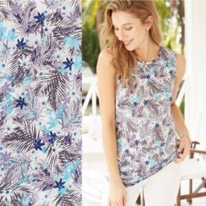 J. Jill love linen Floral Linen Tank Size: L